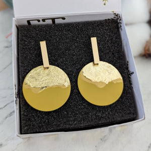 Boucles d'oreilles "Ninon" Moutarde
