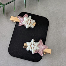 Charger l'image dans la galerie, Barrettes x2 "Flocon de neige"
