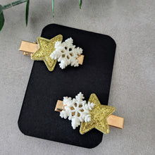 Charger l'image dans la galerie, Barrettes x2 "Flocon de neige"