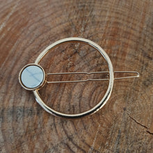 Charger l&#39;image dans la galerie, Accessoire cheveux &quot;Kali&quot; Gros Rond Blanc