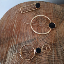Charger l&#39;image dans la galerie, Accessoire cheveux &quot;Kali&quot; Petits Ronds Noir