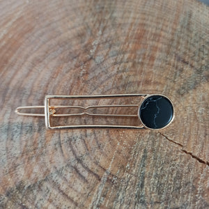 Accessoire cheveux "Kali" Rectangle Noir