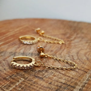 Boucles d'oreilles "Clémentine" Transparent