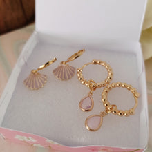 Charger l&#39;image dans la galerie, Boucles d&#39;oreilles &quot;Plume&quot; Rose Poudré
