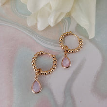 Charger l&#39;image dans la galerie, Boucles d&#39;oreilles &quot;Plume&quot; Rose Poudré